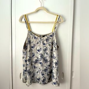 Brooklyn Industries Strappy Floral V-Neck Tank, size XL